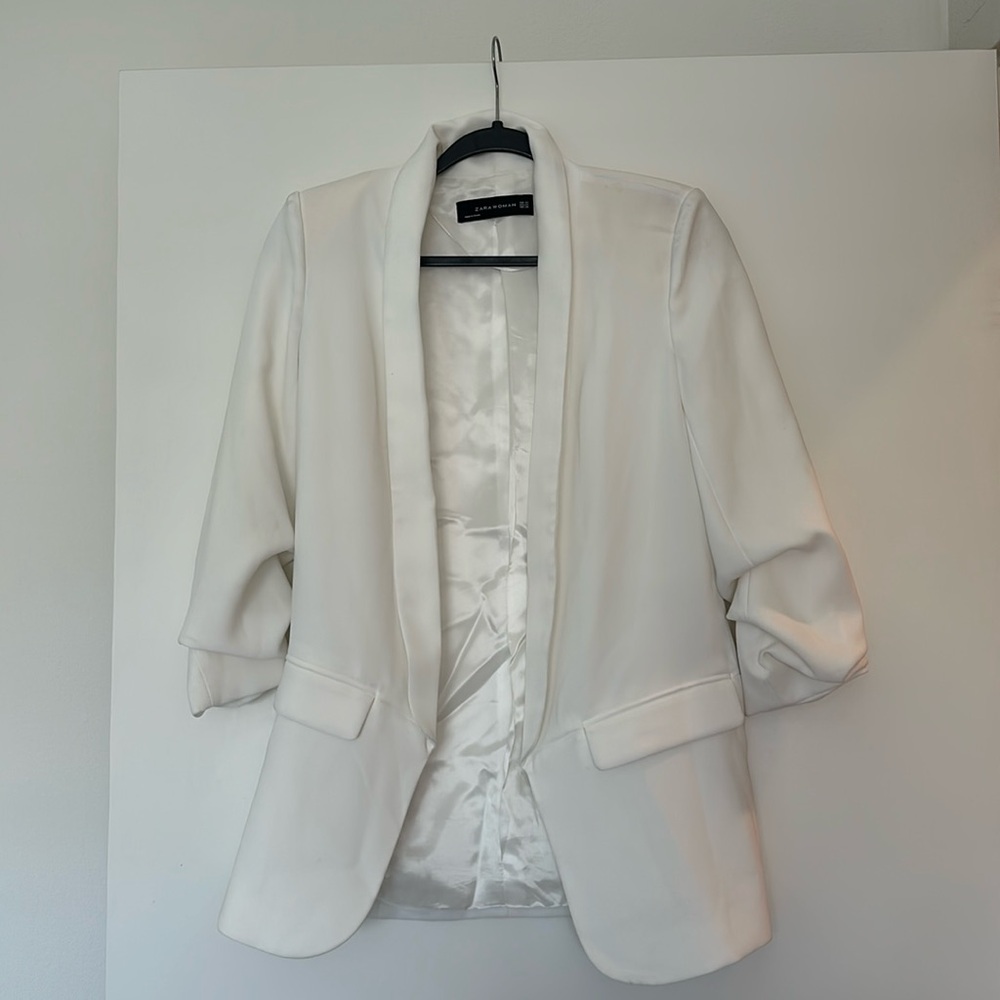 Zara white blazer